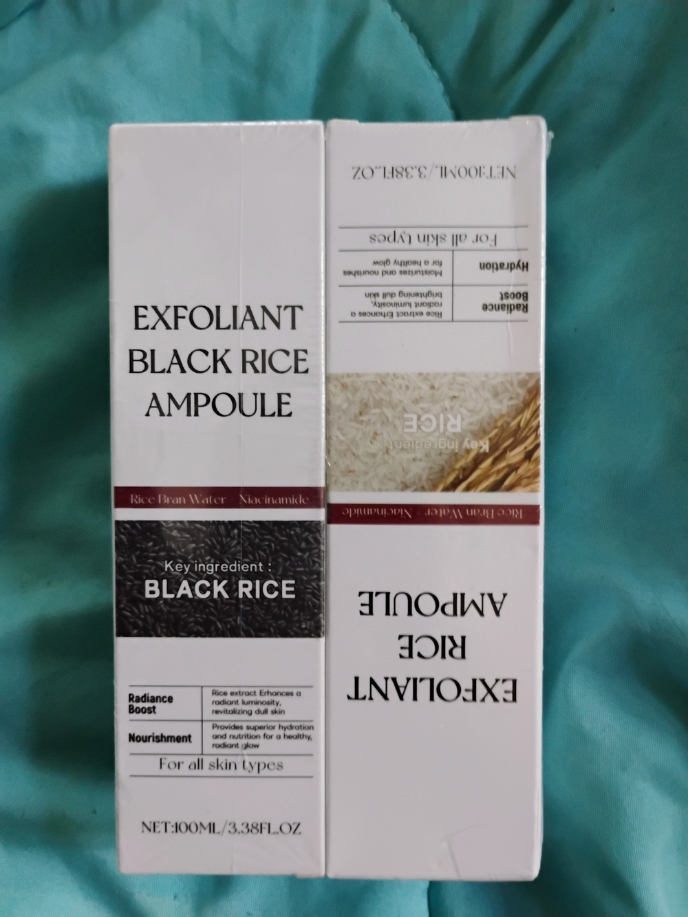 OceAura Exfoliant Rice & Black Rice Ampoule 2-Pack 100ml Each – New Sealed